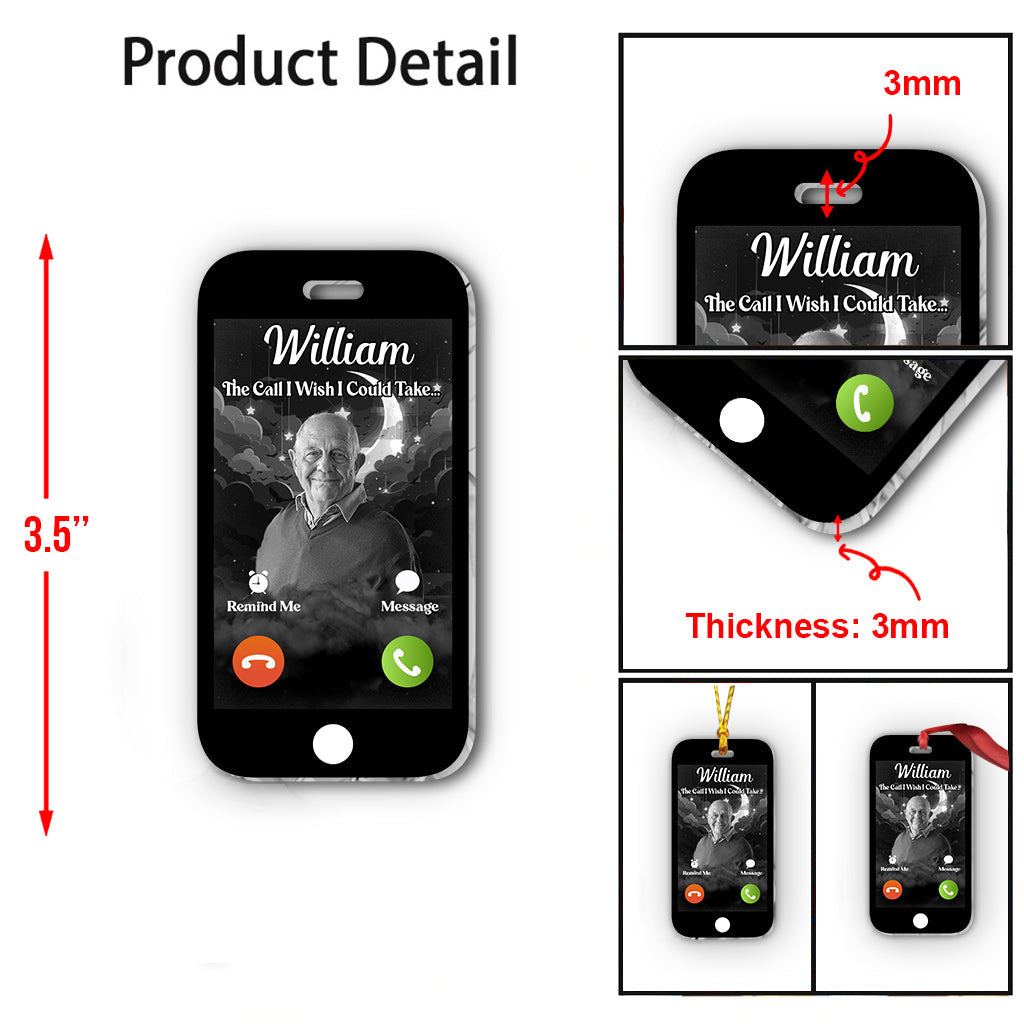 The Call I Wish I Could Take - Personalized Memorial Ornament