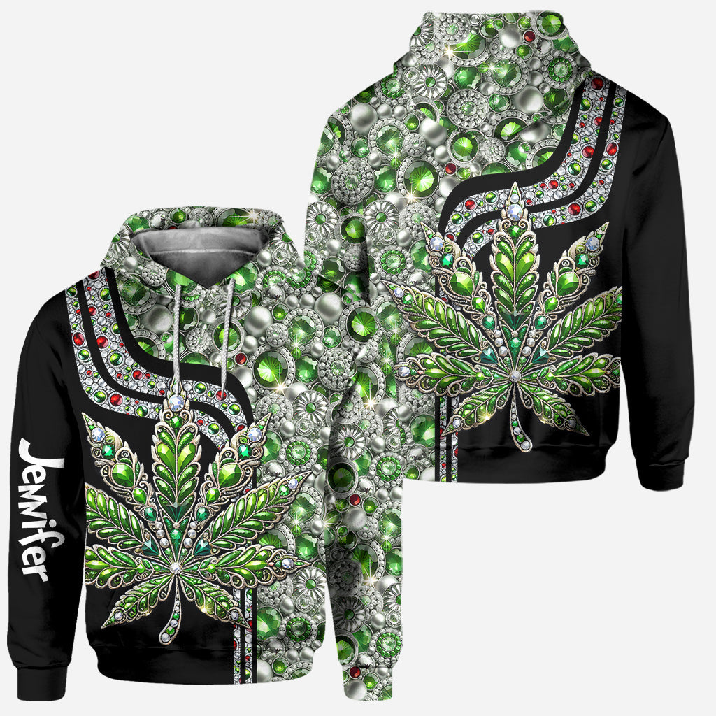 Atemberaubendes Blatt – personalisierter Weed-Hoodie und Leggings