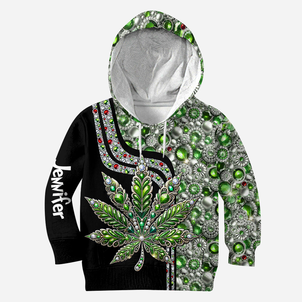 Atemberaubendes Blatt – personalisierter Weed-Hoodie und Leggings