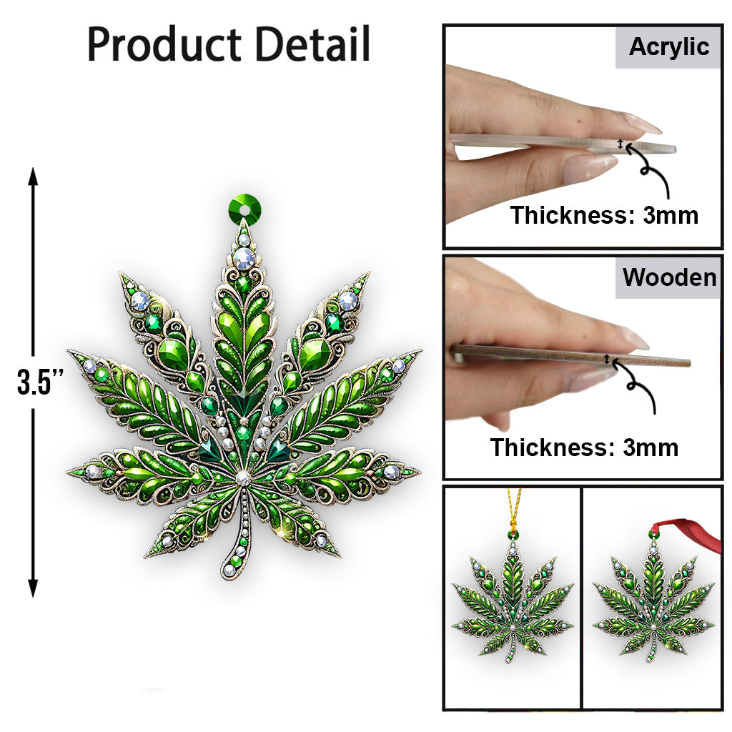 Atemberaubendes Blatt – personalisierter Unkraut-Anhänger