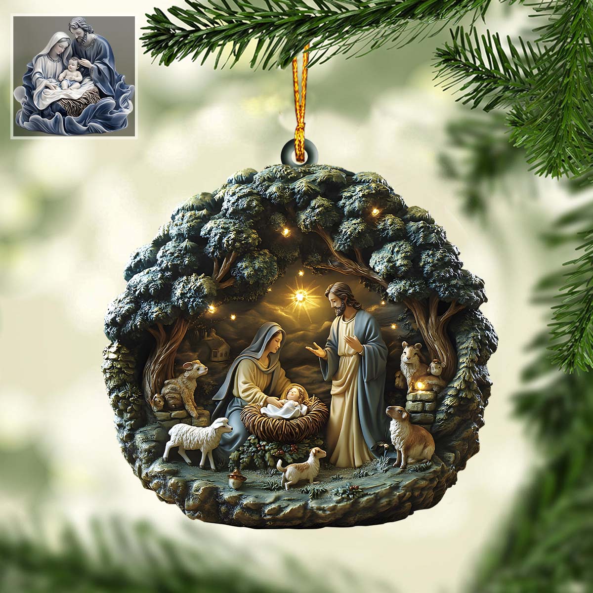 Holy Family - Personalized Christian Ornament