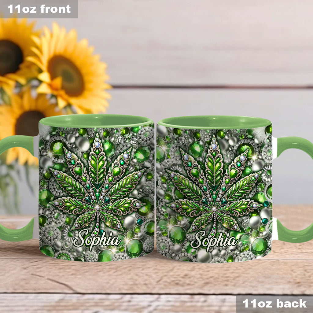 Stunning Leaf - Personalized Weed Accent Mug