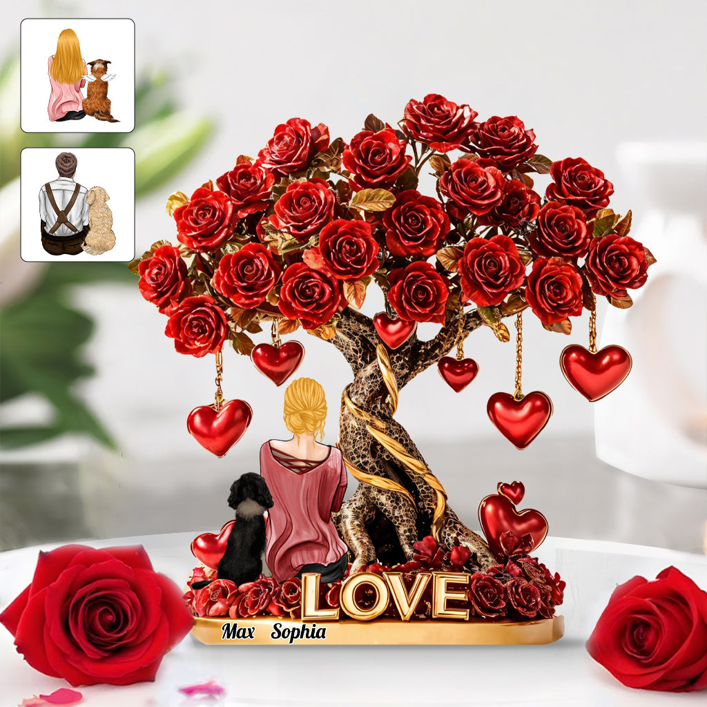 Hundemama, Hundepapa – personalisierte Acrylplakette in individueller Hundeform