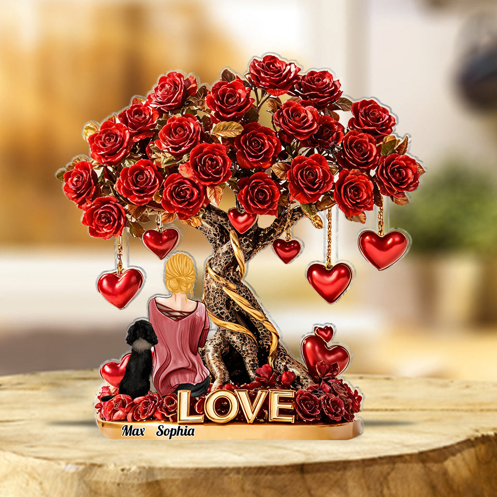 Hundemama, Hundepapa – personalisierte Acrylplakette in individueller Hundeform