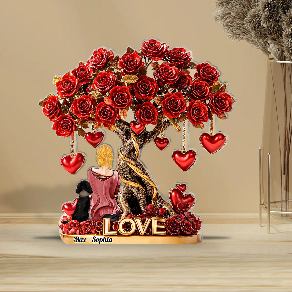 Hundemama, Hundepapa – personalisierte Acrylplakette in individueller Hundeform