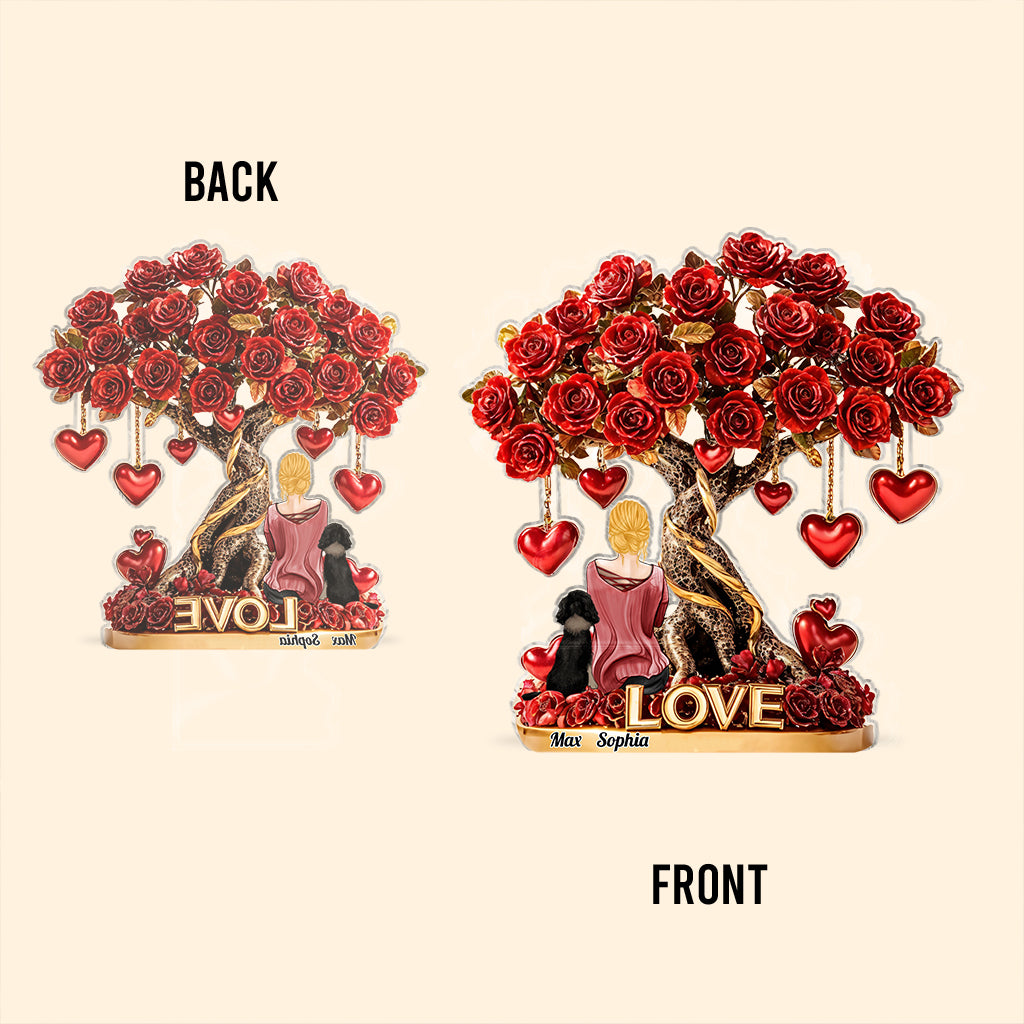 Hundemama, Hundepapa – personalisierte Acrylplakette in individueller Hundeform