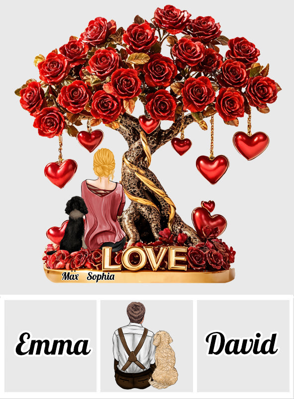 Hundemama, Hundepapa – personalisierte Acrylplakette in individueller Hundeform