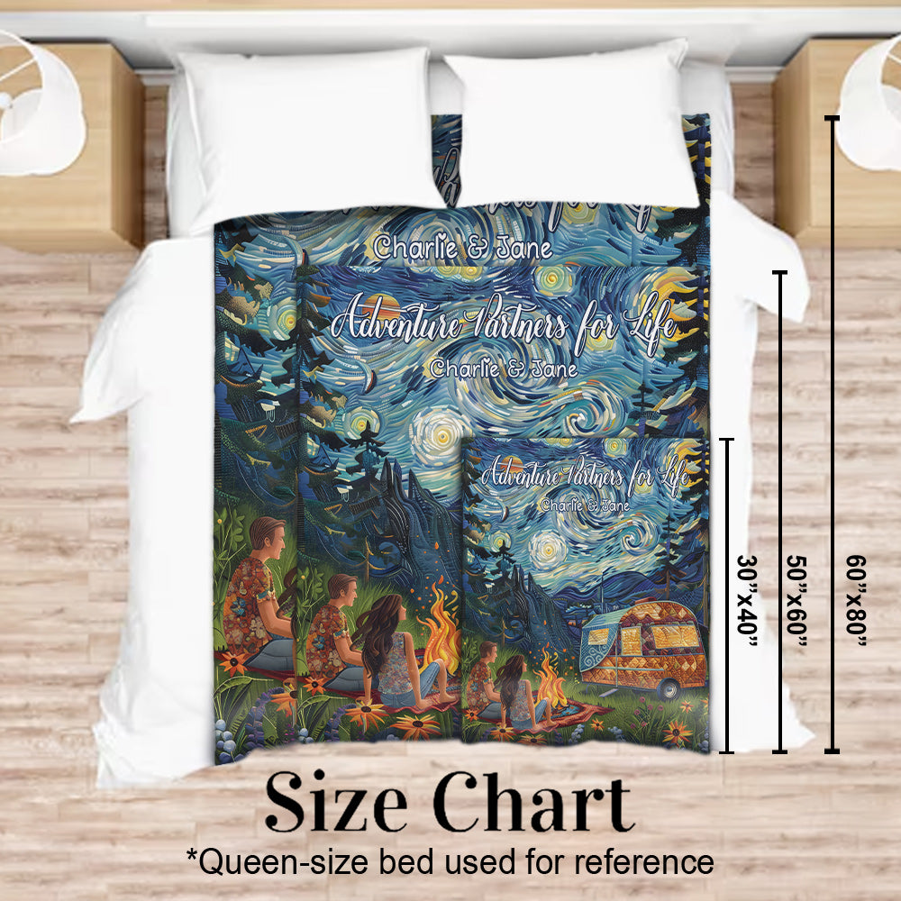 Abenteuerpartner fürs Leben – Personalisierte Pärchendecke