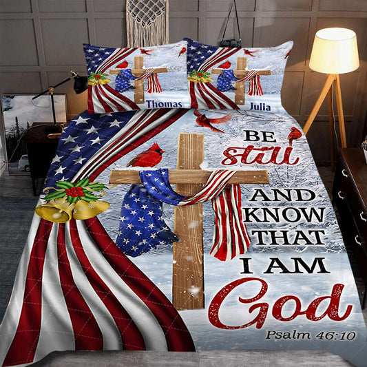 Be Still - Personalized Christian Quilt Set