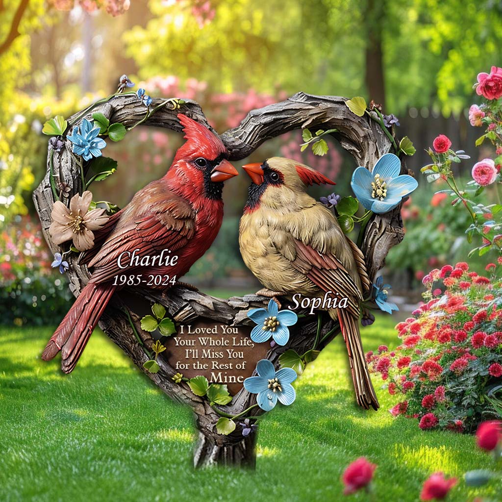 Ich habe dich mein ganzes Leben lang geliebt – Personalisierte Gedenktafel aus Acryl.