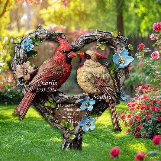 Ich habe dich mein ganzes Leben lang geliebt – Personalisierte Gedenktafel aus Acryl.