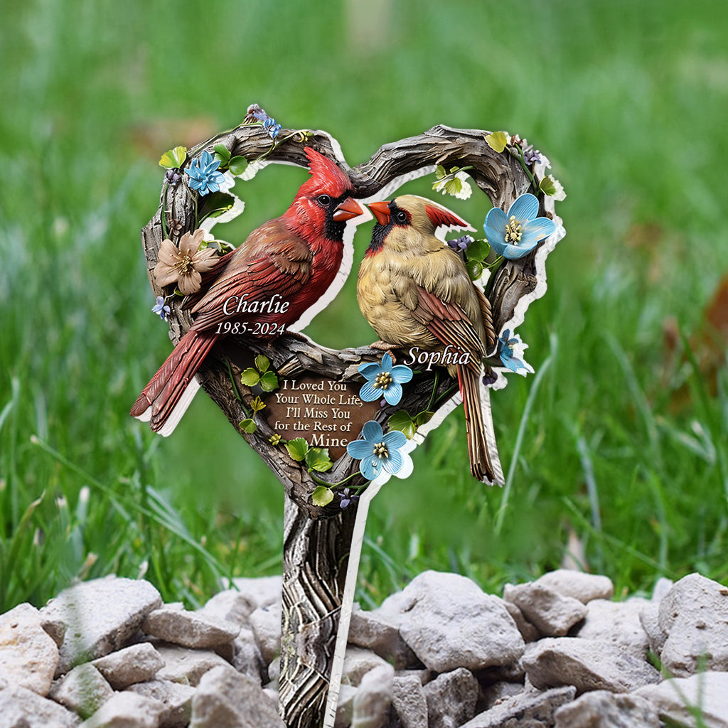 Ich habe dich mein ganzes Leben lang geliebt – Personalisierte Gedenktafel aus Acryl.