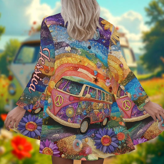 Hippie Girl – Personalisierter Hippie-Cardigan
