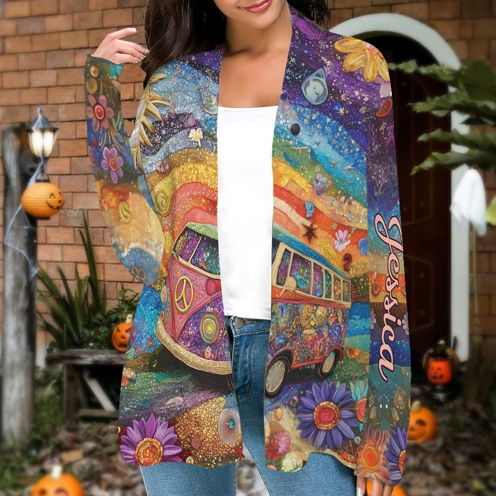 Hippie Girl – Personalisierter Hippie-Cardigan