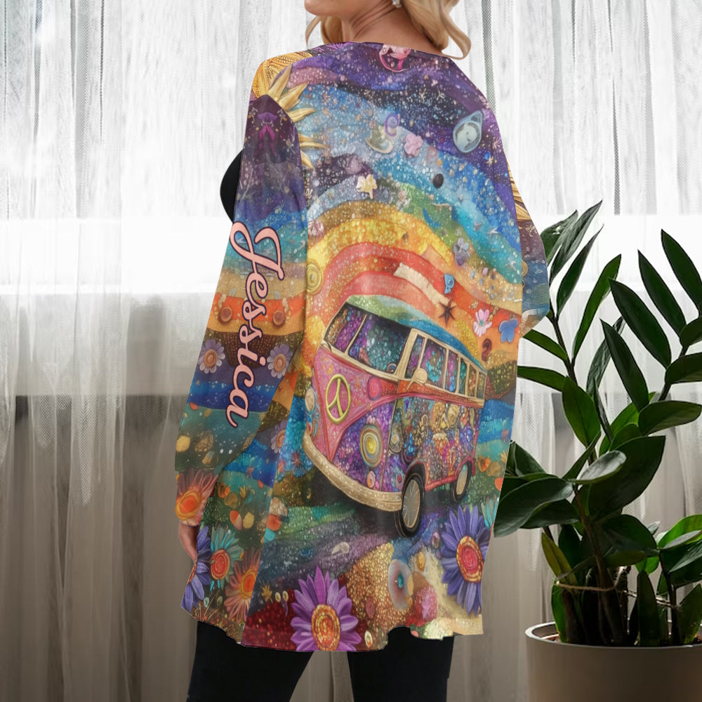 Hippie Girl – Personalisierter Hippie-Cardigan