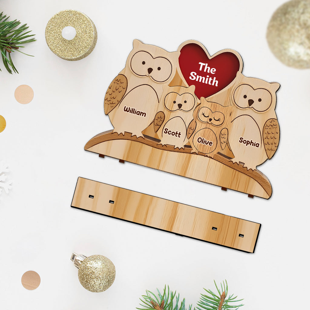 Glückliche Familie – Personalisiertes Familien-1-stöckiges großes freistehendes