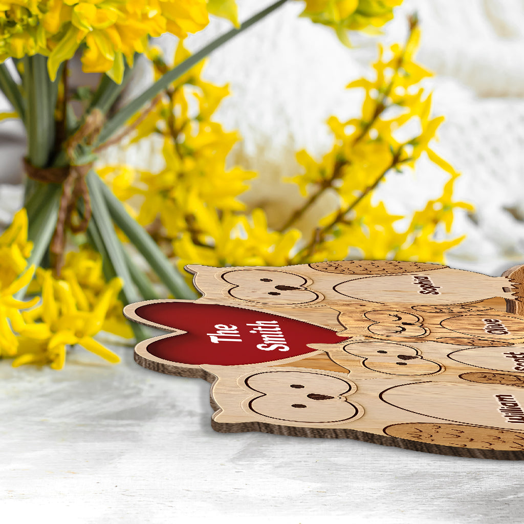 Glückliche Familie – Personalisiertes Familien-1-stöckiges großes freistehendes