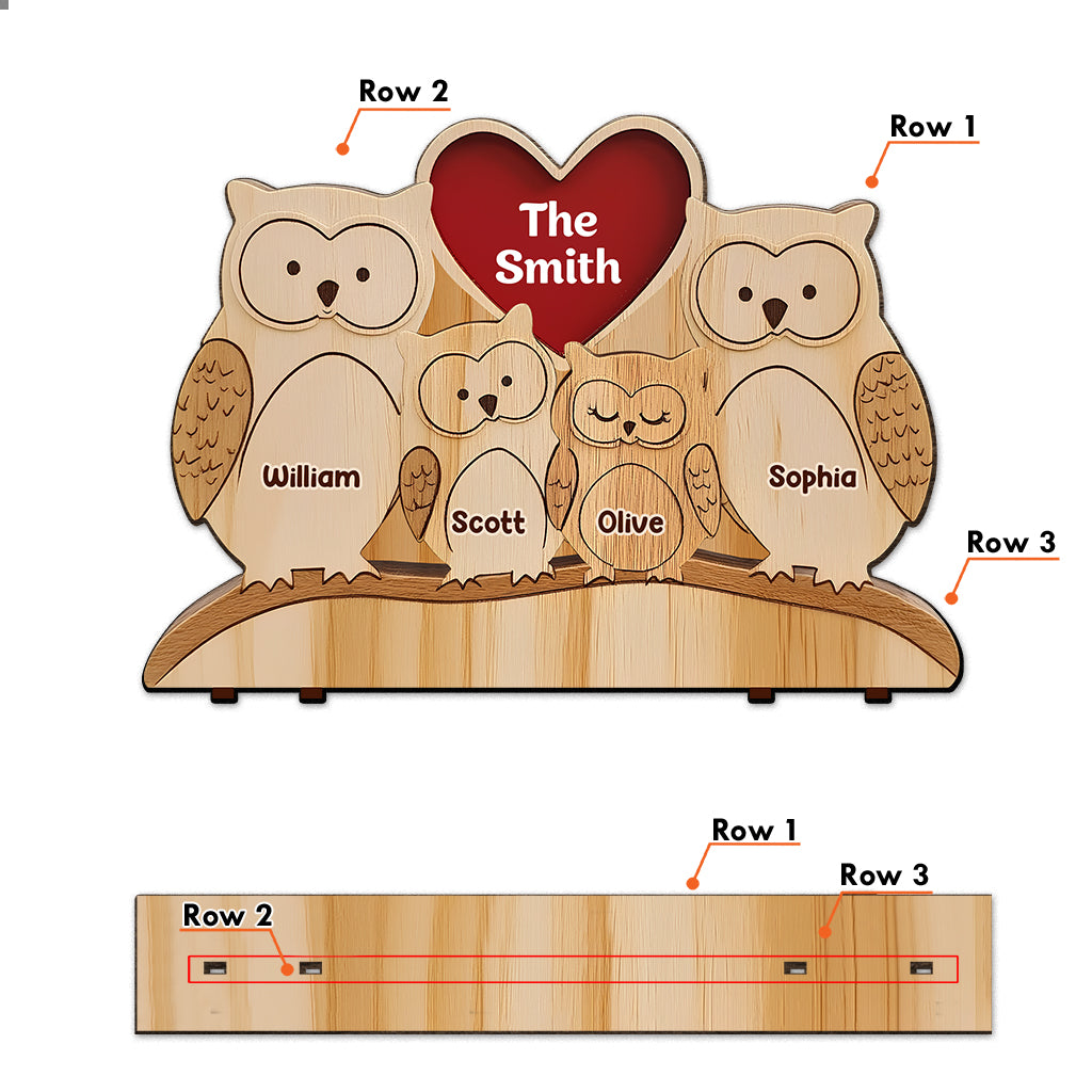 Glückliche Familie – Personalisiertes Familien-1-stöckiges großes freistehendes