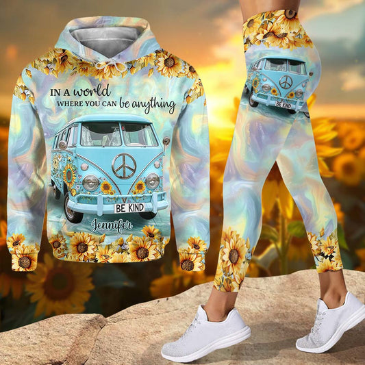 Sei nett – Personalisierter Hippie-Hoodie und Leggings
