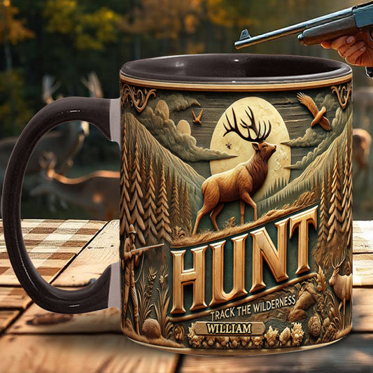 Liebe zur Jagd – Personalisierte Tasse mit Jagdmotiv