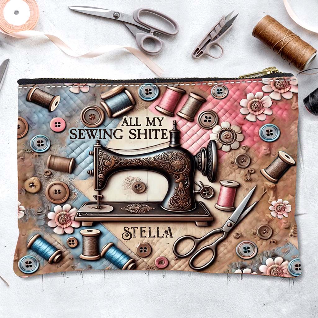 All My Sewing Shite - Personalized Sewing Pouch