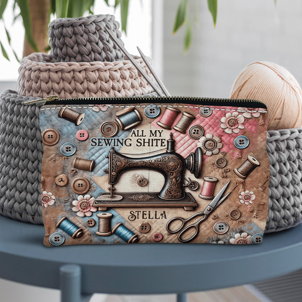 All My Sewing Shite - Personalized Sewing Pouch