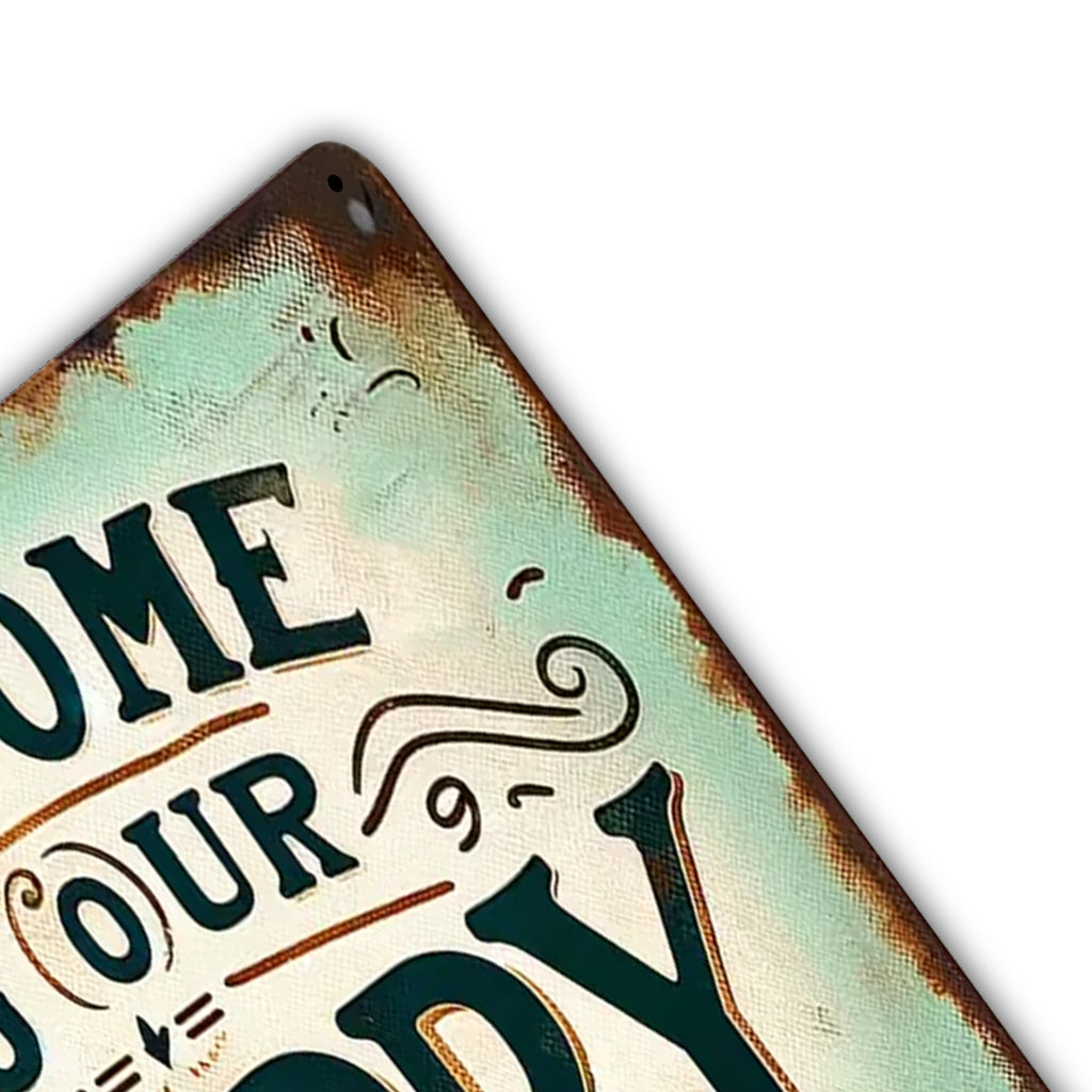 Happy Place – Personalisiertes Metallschild für die Familie