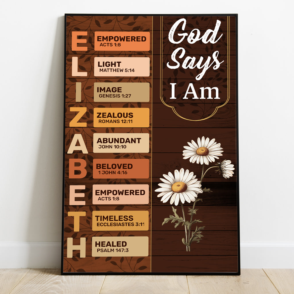 Gott sagt: Ich bin es – Personalisierte christliche Leinwand und Poster