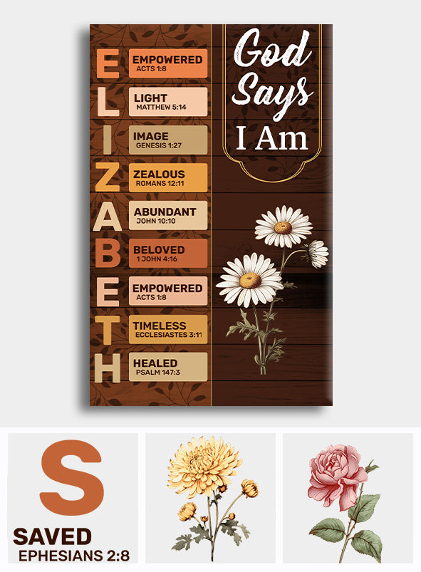 Gott sagt: Ich bin es – Personalisierte christliche Leinwand und Poster