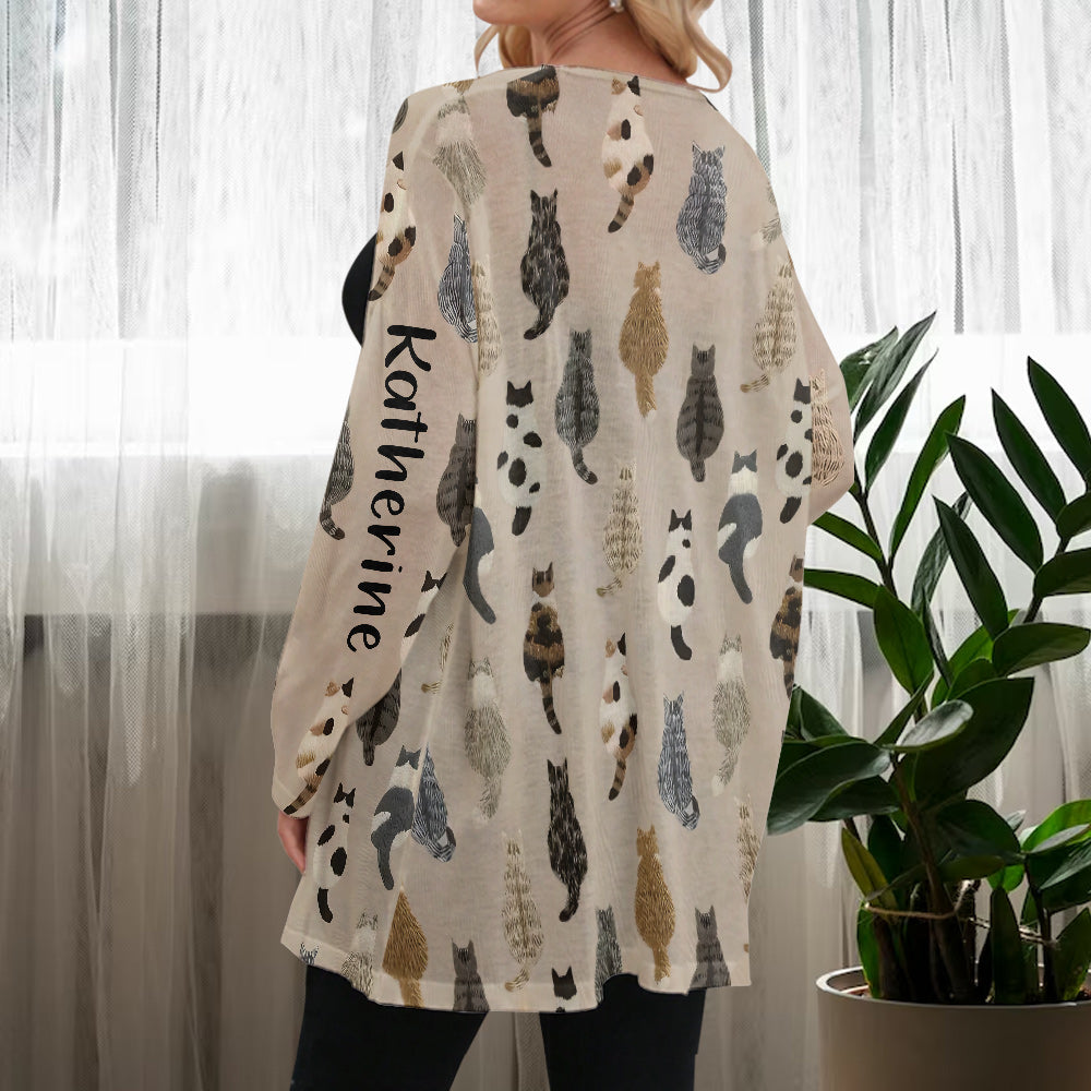 Liebe Katzen – Personalisierter Katzen-Cardigan