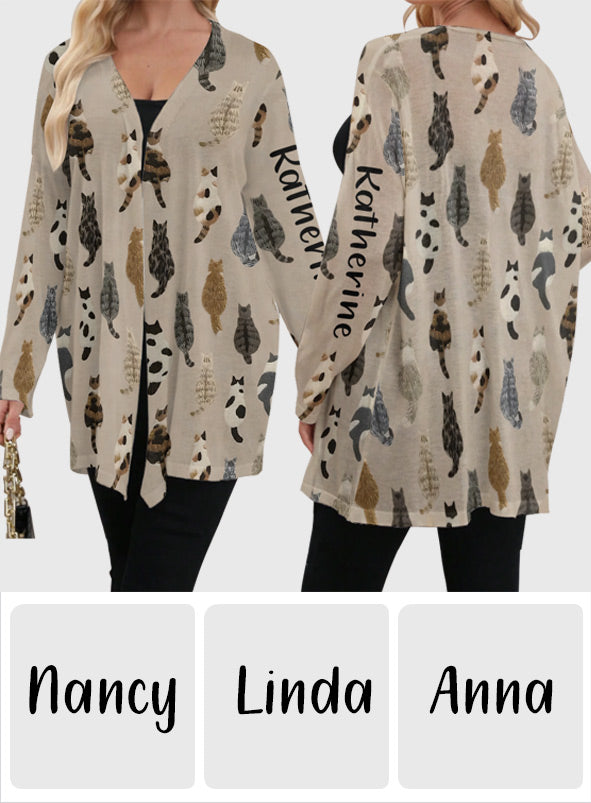 Liebe Katzen – Personalisierter Katzen-Cardigan