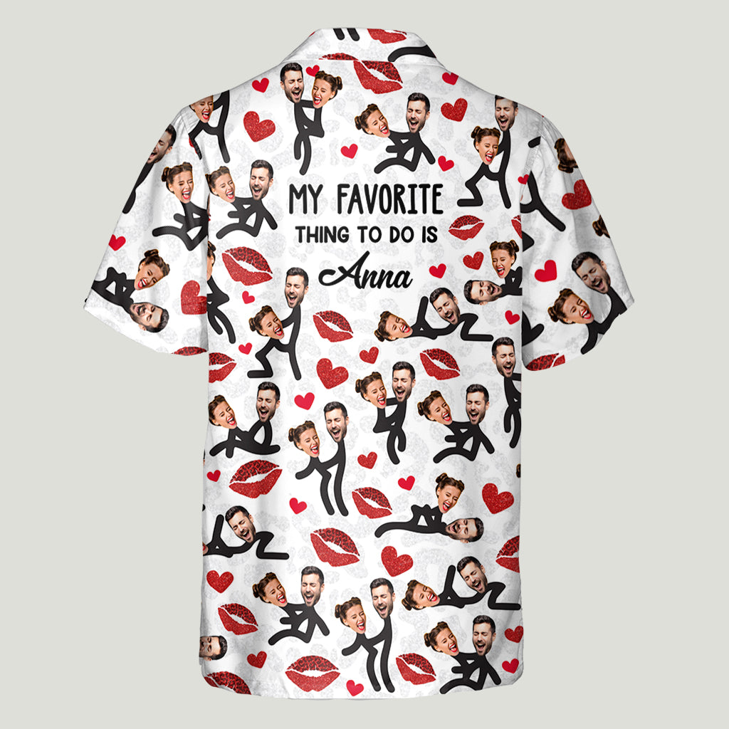 Meine Lieblingsbeschäftigung – personalisiertes Hawaiihemd für Paare