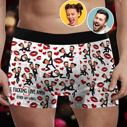 Meine Lieblingsbeschäftigung – personalisierte Boxershorts für Paare