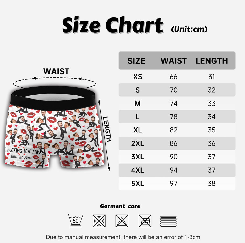 Meine Lieblingsbeschäftigung – personalisierte Boxershorts für Paare