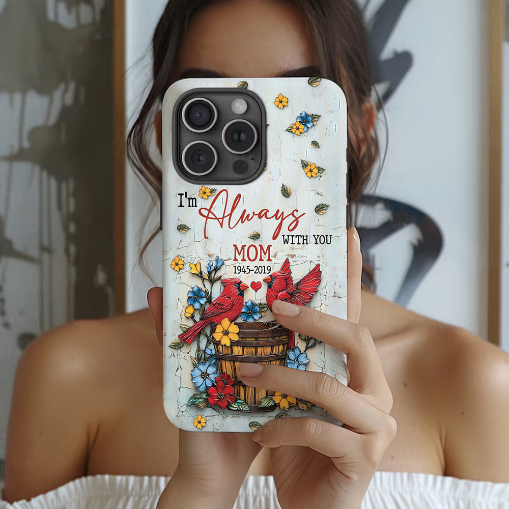 Diejenigen, die wir lieben, gehen nicht fort – Personalisierte Handyhülle mit Gedenkmotiv