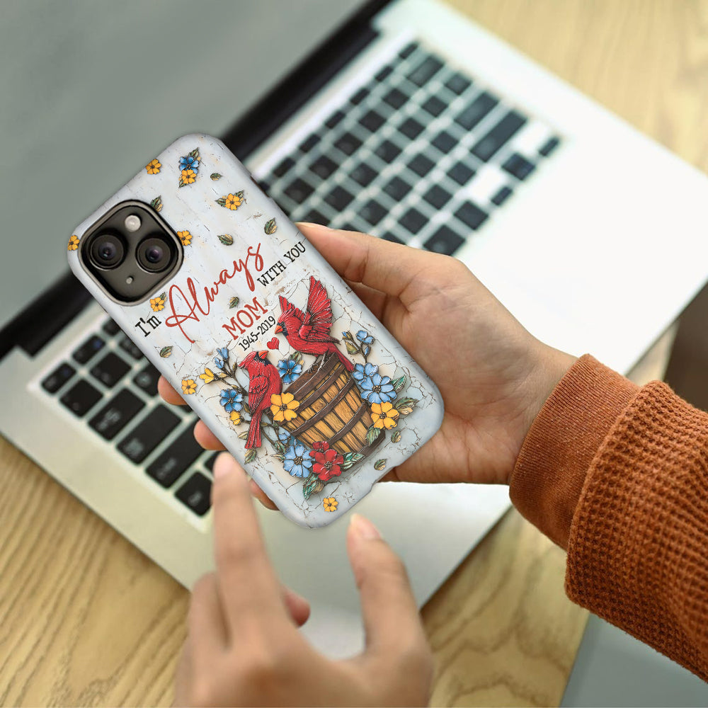 Diejenigen, die wir lieben, gehen nicht fort – Personalisierte Handyhülle mit Gedenkmotiv