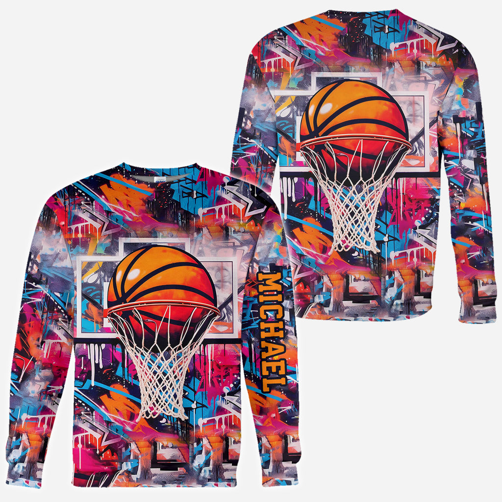 Cooles Basketball-Design – Personalisiertes Basketball-Shirt mit Allover-Print