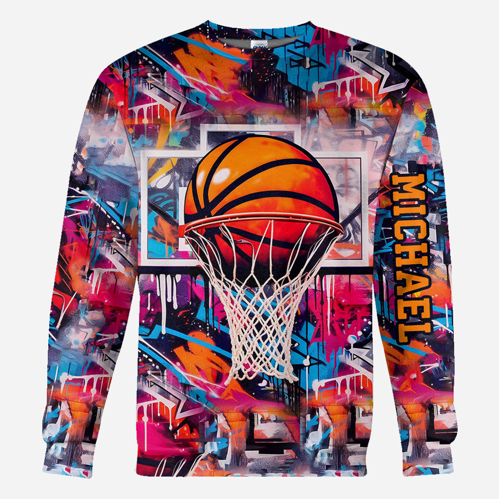 Cooles Basketball-Design – Personalisiertes Basketball-Shirt mit Allover-Print