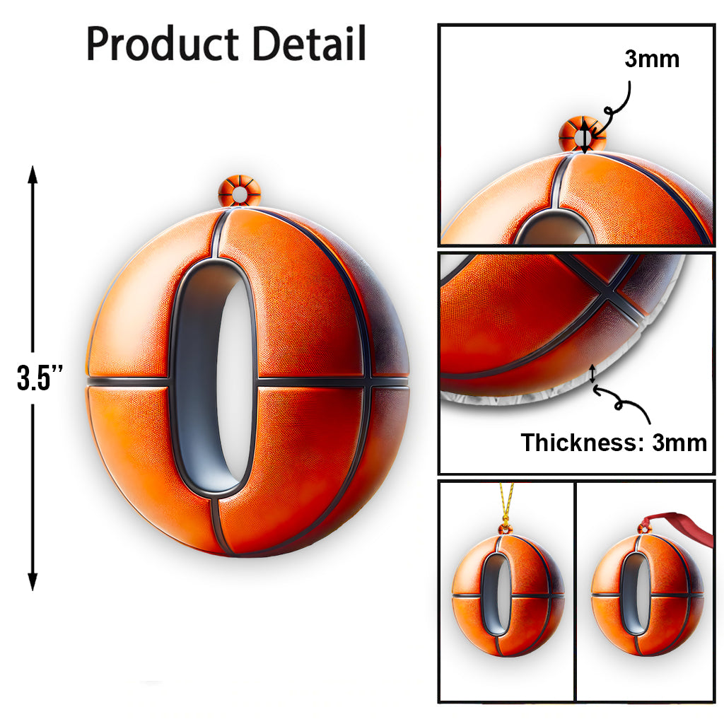 Basketball-Buchstabe – Personalisierter Basketball-Anhänger