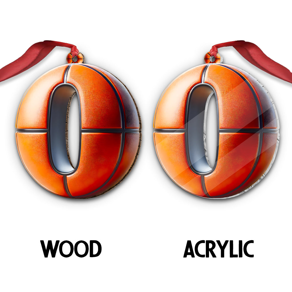 Basketball-Buchstabe – Personalisierter Basketball-Anhänger