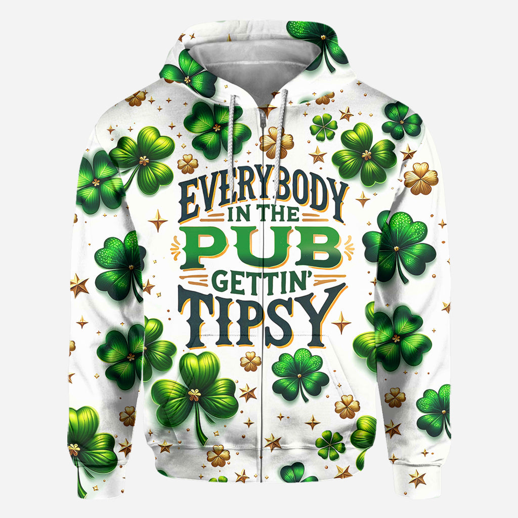 Everybody In The Pub Gettin' Tispy - Saint Patrick's Day All Over Shirt