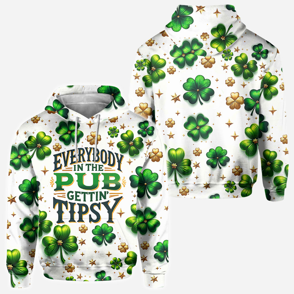 Everybody In The Pub Gettin' Tispy - Saint Patrick's Day All Over Shirt