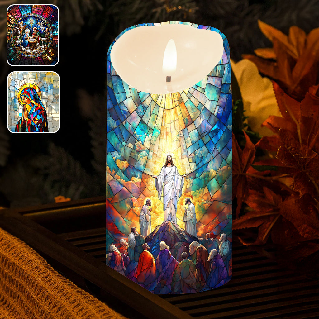 Holy Family - Personalized Christian Flameless Candle