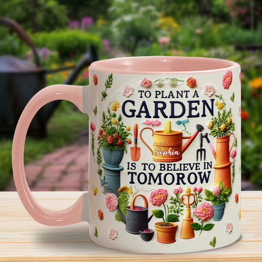 Einen Garten anlegen – personalisierte Gartentasse