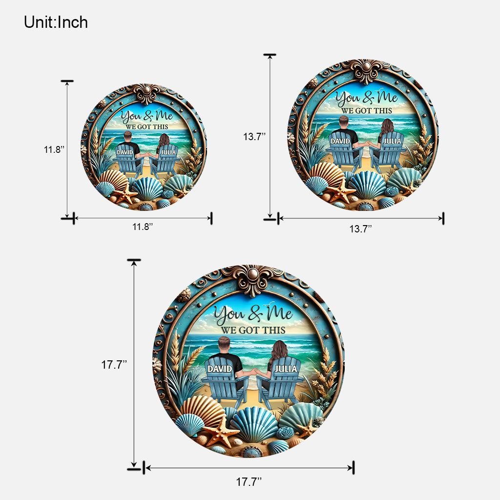 „Du und ich, wir schaffen das“ – personalisiertes Holzschild in individueller Pärchenform