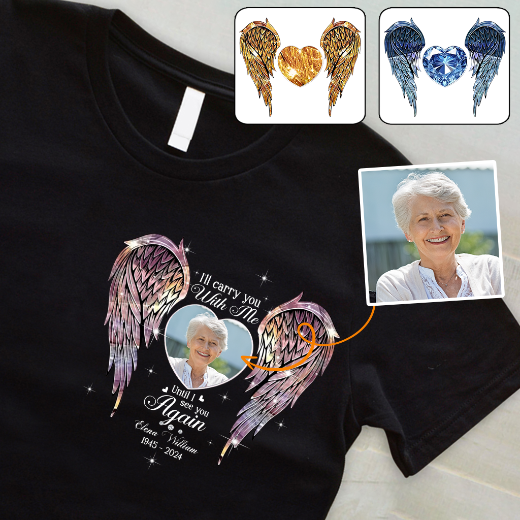 Gedenkflügel – Deine Flügel waren bereit, aber mein Herz nicht – Personalisiertes Gedenk-T-Shirt und Hoodie