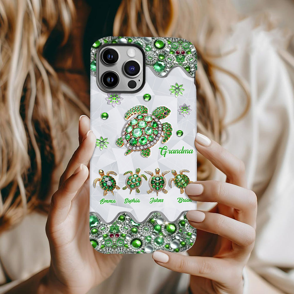 Grandma Of Little Turtles - Personalized Grandma Full Print Phone Case