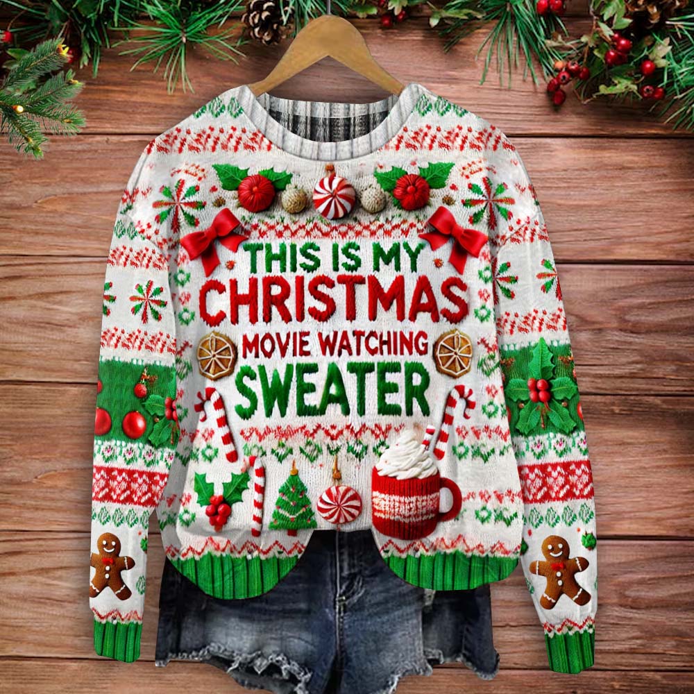 Das ist mein Weihnachtsfilm-Pullover - personalisierter hässlicher Weihnachtspullover