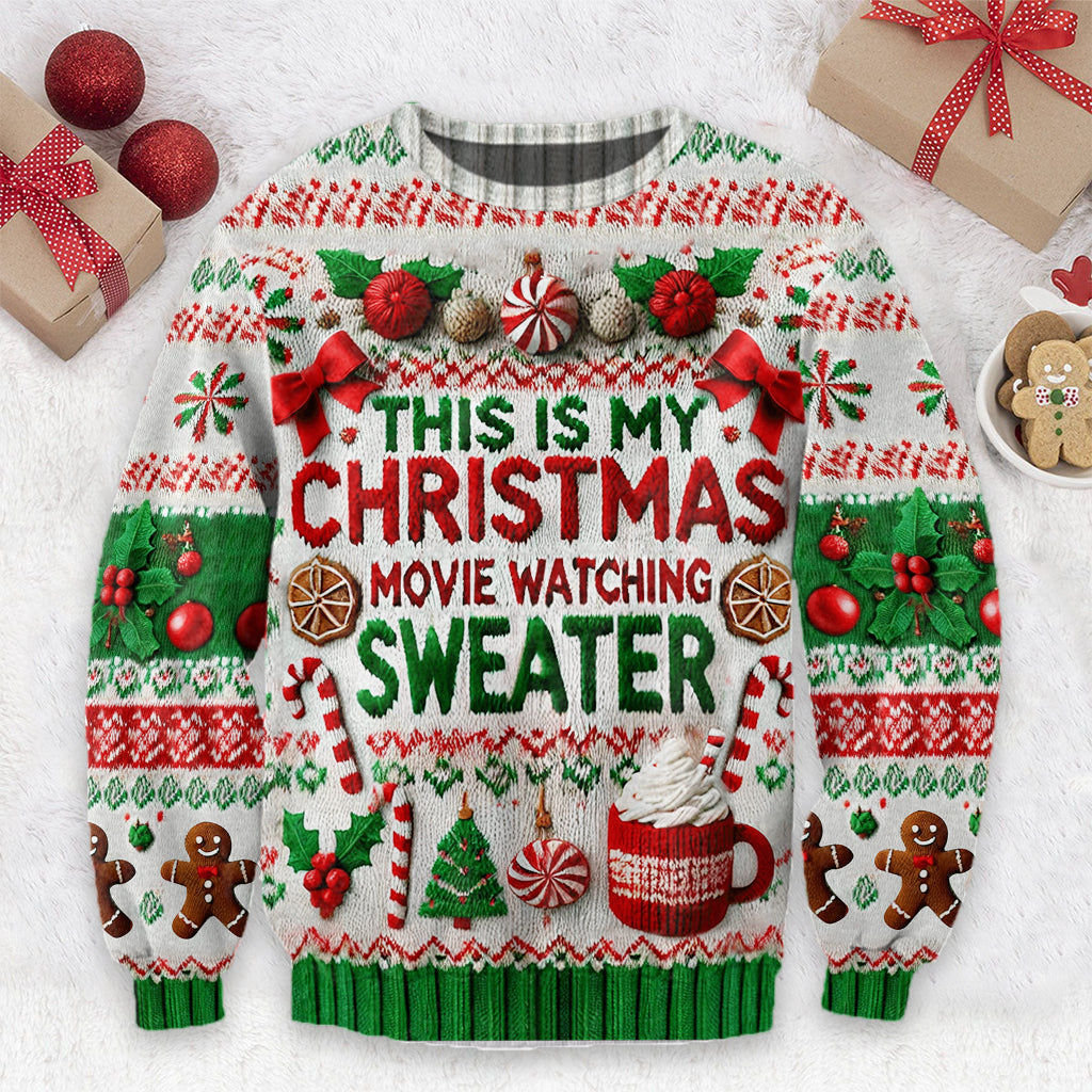 Das ist mein Weihnachtsfilm-Pullover - personalisierter hässlicher Weihnachtspullover