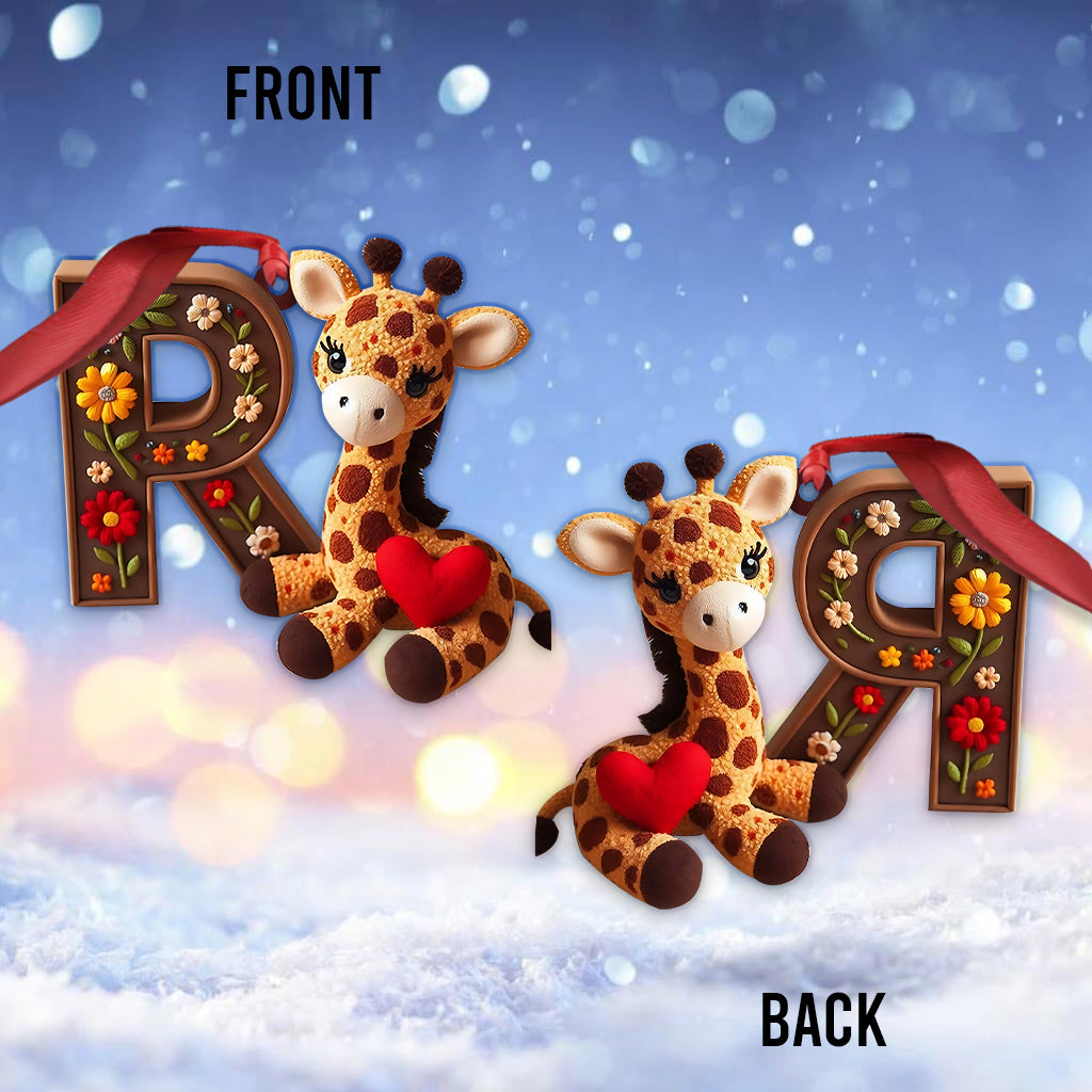 Cute Giraffe - Personalized Kid Ornament